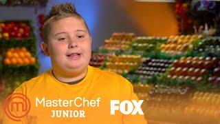 Shayne Has A Hard Time With Quail Eggs  Season 5 Ep 13  MASTERCHEF JUNIOR [upl. by Hgielar]