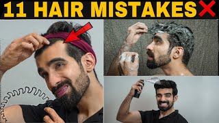 11 HAIR MISTAKES❌  STOP Immediately  HAIR FALL HAIR THINNING DANDRUFF Regrow Hair Hindi [upl. by Mayman769]