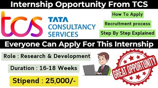 Online TCS Internship Opportunity 2024  Hiring for Fresher  25k Stipend  Apply Now internship [upl. by Meda]