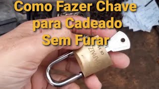 Como Fazer Chave Cadeado Papaiz Sem Furar  CHAVEIRO H M  Locksmith [upl. by Halik469]