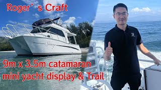 Rogers Craft  9m x 35m catamaran mini yacht display amp trail [upl. by Mailiw128]