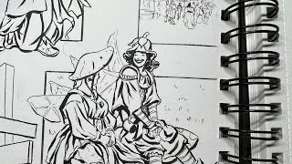 Ren Festival Travel Journal Sketching [upl. by Yllaw]