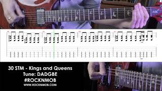 Guitar lesson tutorialtabs 30 Seconds to Mars  Kings and Queens Rocknmob [upl. by Cirtap]