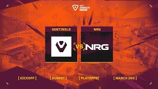 Sentinels vs NRG  VCT Americas Kickoff  Playoffs  Map 1 [upl. by Sivek]