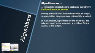 AQA GCSE Computer Science Algorithms  Topic 12 OLD COURSE [upl. by Marjorie]