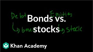 Bonds vs stocks  Stocks and bonds  Finance amp Capital Markets  Khan Academy [upl. by Ahsikyt951]