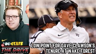 The Low Point of Dave Clawson’s Tenure at Wake Forest  The Drive with Josh Graham [upl. by Lokcin866]