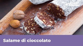 SALAME DI CIOCCOLATO  Senza uova facile e buonissimo [upl. by Martz]