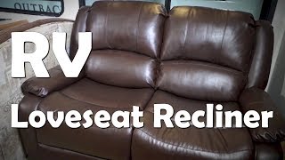 RV Renovation and Remodel  New Loveseat Recliner Install from RecPro [upl. by Ybrik]