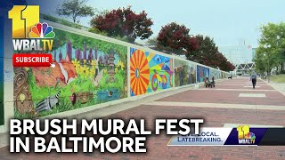 Artists take part in second annual Brush Mural Fest [upl. by Zurc499]