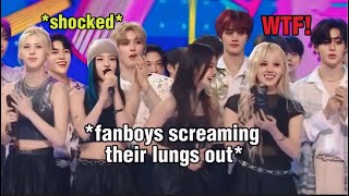 These idol’s reactions to NMIXX fanboys screaming their lungs out [upl. by Engenia]