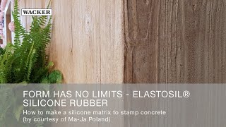 ELASTOSIL®  How to make a silicone matrix to stamp concrete [upl. by Ayet]