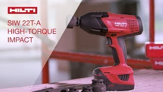 OVERVIEW of Hiltis SIW 22TA power class cordless hightorque 22V impact wrench [upl. by Neelehtak63]