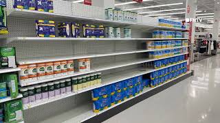 Empty Shelves at Target on Bay Parkway as Port Strike Panic Shopping starts [upl. by Eisoj]