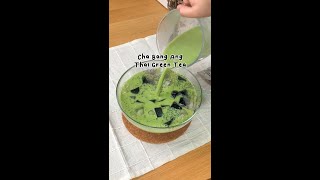 How To Make Viral Cha Bang Ang  Thai Green Tea Shorts Youtubeshorts [upl. by Ydnew]