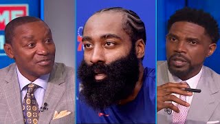 GameTime Crew reacts to James Harden’s comments about 76ers front office 👀 [upl. by Hellman341]