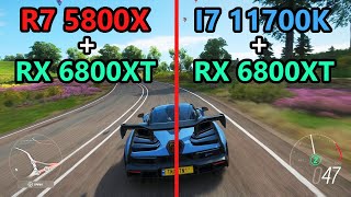 Ryzen 7 5800X vs i7 11700K  RX 6800 XT  8 Games tested at 1440p [upl. by Niel]