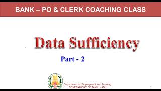 Bank Exams  Data Sufficiency  Part 2 [upl. by Judie911]