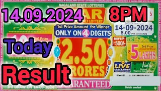 NAGALAND STATE LOTTERY RESULT  Dear 500 Super Monthly Result 14092024 8pm Live Draw Today [upl. by Selfridge669]