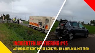 Automobilist komt met de schrik vrij na een aanrijding met een trein  Incidentenbestrijders 95 [upl. by Siffre]