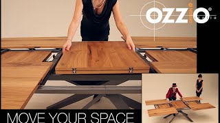 Ozzio Italia  4x4  Tavolo allungabile  Extendable table  Italian space saving furniture [upl. by Bikales]