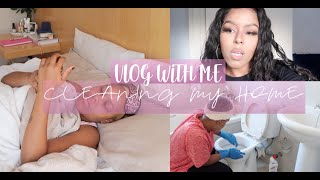 VLOG WITH ME CLEANING MY APARTMENT  FILMING  DOING MY NAILS [upl. by Phelips]