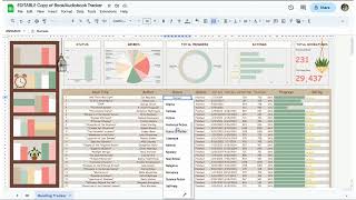 Reading Tracker Spreadsheet  Book amp Audiobook  Google Sheets  Digital Template [upl. by Onofredo]