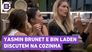 BBB 24 Yasmin brunet e Bin Laden discutem na cozinha [upl. by Anuqahs524]