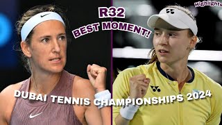 Elena Rybakina vs Azarenka Victoria Highlights  2024 Dubai Tennis Championships [upl. by Ariaes123]