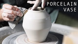 Throwing and Turning an Angular Porcelain Vase — Narrated [upl. by Annaert]