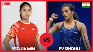 PV SindhuIND vs Yeo Jia MinSGP Badminton Match highlights  Revisit French Open 2019 [upl. by Ttennaj]