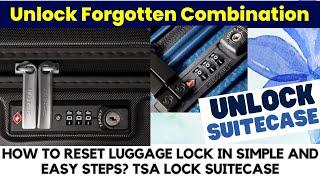 How to Reset and Unlock Forgotten Luggage Suitcase Lock [upl. by Gabbie]