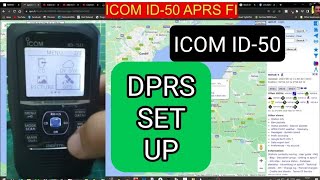 ICOM ID50  DPRS SET UP Test on APRS FI [upl. by Brig]