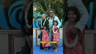 Rare Family Moment Dwayne Johnson with Daughters at Moana 2 Premiere [upl. by Wilen]