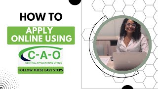 How To Apply Online Using The CAO Website For First Time Applicant [upl. by Hanoj124]