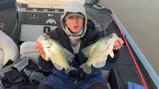 Sardis Lake Crappie Fishing in Winter [upl. by Nymassej]