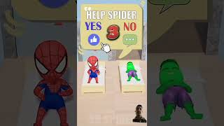 Short Video spider man and hulk spiderman games hulk marvel ironman gamingchannel [upl. by Dnarud]