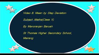 Mean by Step Deviation Method by Sir Mano [upl. by Remoh989]