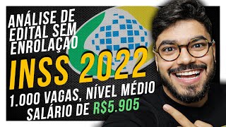 ANÁLISE EDITAL INSS 2022 EM 10 MINUTOS SEM ENROLAÇÃO [upl. by Minny870]