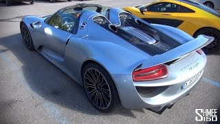 Porsche 918 Spyder Sounds  Startups and Revs [upl. by Esoj65]