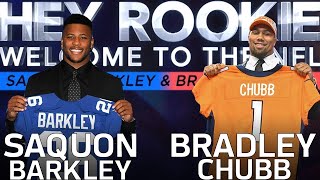 Saquon Barkley amp Bradley Chubbs Journey from the Combine to the 2018 NFL Draft  Hey Rookie [upl. by Sirhc]