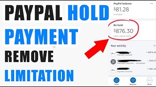 How To Get Paypal Payment Release In 5min 2022 Easy Fix Paypal Payment On Hold Paypal Confirm pay🤑 [upl. by Nosral]