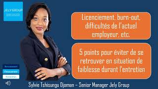 5 points pour aborder les entretiens avec un Etat dEsprit Gagnant par Sylvie Tshisungu Djoman [upl. by Kavita76]