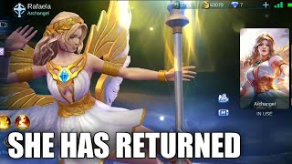 RAFAELA NEW ENTRANCE amp IN GAME SKILL EFFECT  MOBILE LEGENDS [upl. by Tedda]