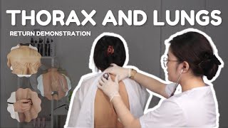 THORAX AND LUNGS ASSESSMENT l RETURN DEMONSTRATION student nurse [upl. by Marb]