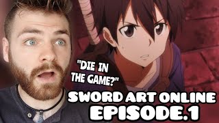 MOST CONTROVERSIAL ANIME EVER  Sword Art Online  Episode 1  New Anime Fan  REACTION [upl. by Onig]