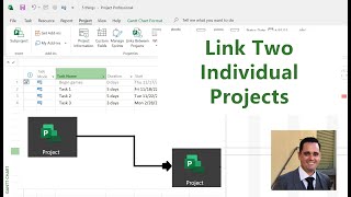 Link Two Projects Together in Microsoft Project [upl. by Garth997]