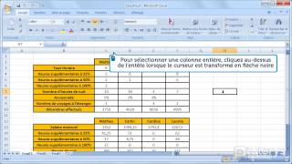 Comment sélectionner des cellules avec Excel 2007 [upl. by Niai]