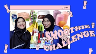 WE ALMOST PUKED 🤢  Smoothie Challenge [upl. by Angele]