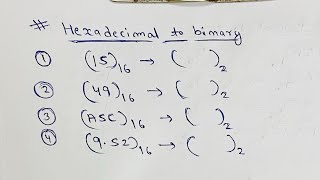 Hexadecimal to Binary Conversion  Number System 2023  Best Method to Convert Number System [upl. by Sexton]